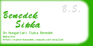 benedek sipka business card